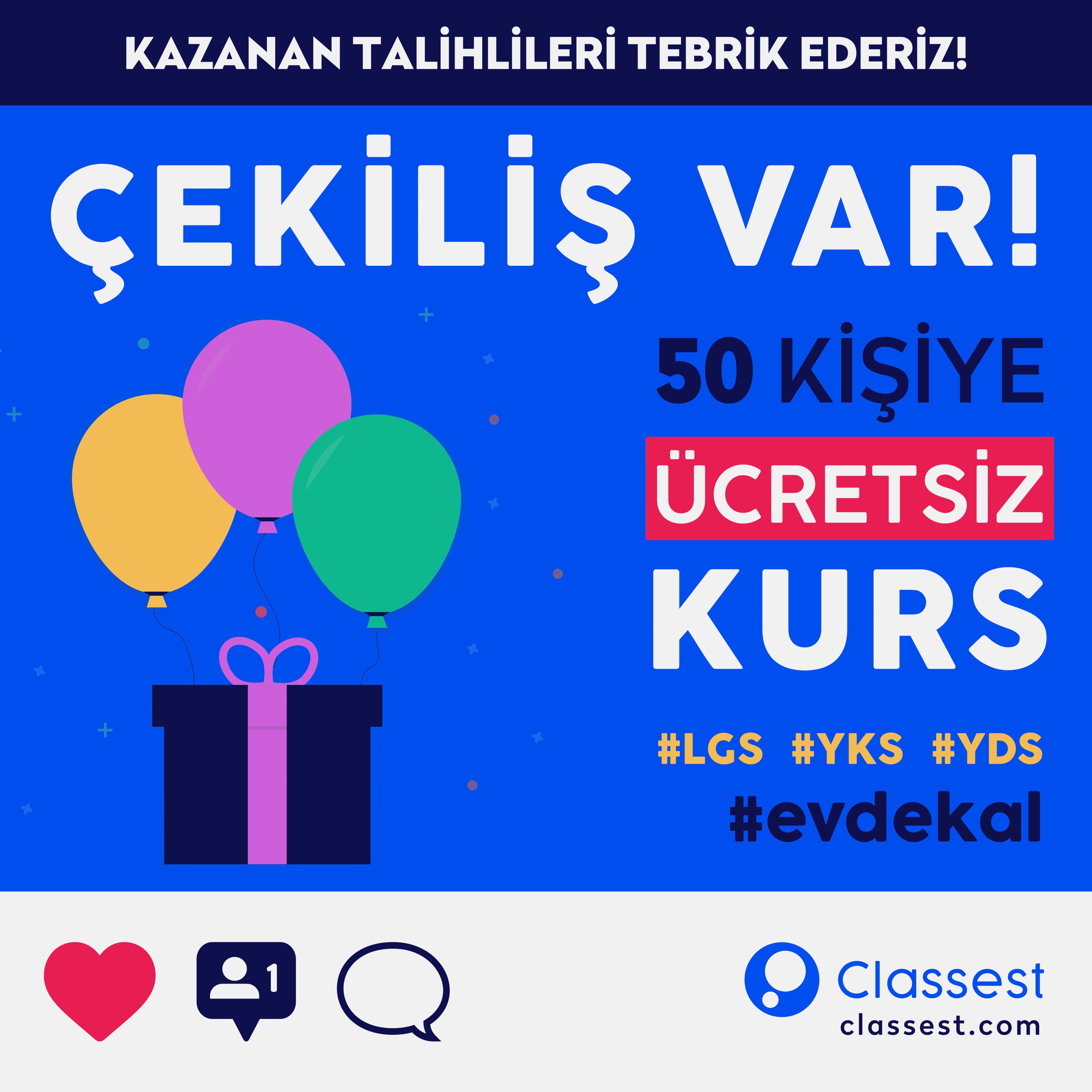 Instagram Çekilişi Sonucu - 10 Nisan 2019